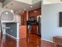 Well-equipped kitchen featuring stainless steel appliances and a sleek, functional layout at 860 Peachtree Ne St # 1411, Atlanta, GA 30308