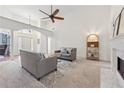 Spacious living room featuring a fireplace, and open floor plan, great for entertaining at 1020 Regency Dr, Acworth, GA 30102