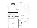 Detailed first floor plan with garage, porch, living room, kitchen, dining area, and patio at 245 Vaness Dr, Mcdonough, GA 30253