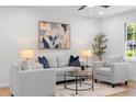 Cozy and spacious living room featuring recessed lighting and a decorative accent wall at 2849 Knotty Pine Ct, Buford, GA 30519