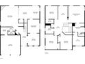 Combined first and second floor plans, offering a complete view of the home's layout and room dimensions at 4092 Duran Ln, Auburn, GA 30011