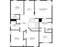 Detailed second floor plan showcasing bedrooms, bathrooms, and a central loft area at 4092 Duran Ln, Auburn, GA 30011