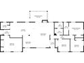 Detailed floor plan showcasing the layout of bedrooms, bathrooms, living areas, and kitchen at 2604 Flat Shoals Sw Rd, Conyers, GA 30094