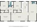 Detailed floorplan showcasing the layout of the home's bedrooms, bathrooms, kitchen, and living spaces at 4128 Morgan Rd, Tucker, GA 30084