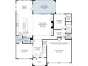 Open-concept first-floor layout with a two-story great room, kitchen with walk-in pantry, and two-car garage at 3460 Austin Michael Ln, Cumming, GA 30028