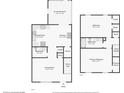 Detailed floorplan showcasing the layout of the home's two floors with dimensions and room names at 373 Dixie Ct, Lawrenceville, GA 30046