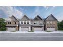 New construction townhomes with brick and siding exteriors and attached garages at 3106 Marbella Cir # 3, Kennesaw, GA 30152