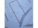 A map of the property showing the property lines and dimensions at 4897 Lou Ivy Rd, Peachtree Corners, GA 30096
