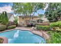 Backyard oasis with a refreshing pool, lush landscaping, and outdoor seating area at 3007 Frazier Ct, Decatur, GA 30033