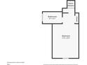 Floor plan showing second floor layout featuring a bedroom, bathroom and closet space at 3174 Piney Woods Cir, Buford, GA 30519