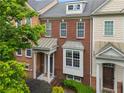 Charming townhome with brick facade, covered porch, and manicured landscaping, creating an inviting curb appeal at 4879 Seldon Se Way, Smyrna, GA 30080