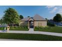 Exterior view of the community pool house with manicured landscaping at 6236 Kenbrook Dr, Tucker, GA 30084