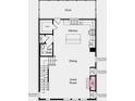 Floorplan highlighting kitchen with island, dining area, great room, and deck at 222 Maycrest Path, Tucker, GA 30084