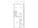 First floor blueprint featuring kitchen, dining, Gathering area, garage, bathroom and entry with porch access at 29 Benscot Dr, Austell, GA 30106