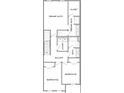 Second floor blueprint with primary suite, bath, laundry, balcony and two bedrooms at 29 Benscot Dr, Austell, GA 30106