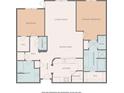 Detailed floor plan showing the layout of the home including bedrooms, living room, kitchen, bathrooms, and walk-in closets at 1975 Nocturne Dr # 2303, Alpharetta, GA 30009