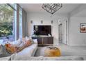Relaxing living room featuring a large window and a contemporary entertainment center at 1820 Peachtree St # 311, Atlanta, GA 30309