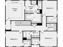 Second floor layout showing a primary suite, three additional bedrooms, laundry, and bathrooms at 11 Bennett Farm Dr, Loganville, GA 30052