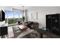 Bright living room with large windows, stylish furniture, and modern decor at 250 Pharr Ne Rd # 716, Atlanta, GA 30305