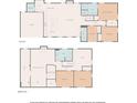 Layout of the two story home featuring main level and basement level. Floor plan created by Cubicasa app at 106 Hickory Ave, Fayetteville, GA 30215