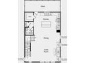 Open floor plan featuring a kitchen, dining room, great room, and half bath at 208 Maycrest Path, Tucker, GA 30084