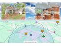 Location map illustrating the home's proximity to local schools and retail areas within a two mile radius at 4460 Delano Dr, Cumming, GA 30040