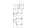 Detailed floor plan showing the layout of the home, including dimensions of each room at 1792 Center Ave, East Point, GA 30344