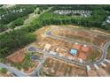 Aerial view of a new construction neighborhood with spacious lots and scenic wooded backdrop at 611 Villa Rica Spgs, Villa Rica, GA 30180