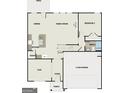 A home's floor plan features an open-concept layout, with kitchen, Gathering room, and bedrooms 2 connected at 611 Villa Rica Spgs, Villa Rica, GA 30180