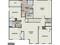 Upstairs floor plan with bedrooms, bathrooms, walk-in closets, laundry room, and the primary suite at 611 Villa Rica Spgs, Villa Rica, GA 30180
