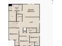 Second-floor plan featuring a primary bedroom with bath, three additional bedrooms, a loft, and a utility room at 7797 Sudbury Cir, Covington, GA 30014