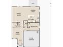 Floor plan featuring an open-concept first floor with a kitchen, dining area, Gathering room, and a flex room at 7797 Sudbury Cir, Covington, GA 30014
