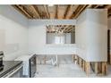 Kitchen space with exposed framing offers a blank canvas for personalization at 2255 Bigwood Trl, Atlanta, GA 30349
