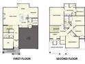 Detailed floor plan showcasing the layout of the first and second floors at 2522 Bear Mountain St, Lithonia, GA 30058