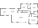 Detailed floor plan showcasing the layout of the home, including the kitchen, living room, and bedrooms at 3193 Trasher Cir, Decatur, GA 30032