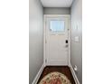 Cozy entryway with hardwood floors, gray walls, and white trim throughout the interior at 743 Taylor Ne Ct, Atlanta, GA 30324