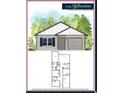 Yellowstone floor plan rendering, 1251 sqft, 3 bedrooms, and 2 bathrooms at 451 Courthouse Park Dr, Temple, GA 30179
