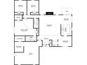 Detailed floor plan showcasing the layout of the home's rooms and features at 6350 Mozart Dr, Riverdale, GA 30296