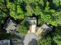 Aerial view of a home nestled among lush greenery and mature trees in a serene community at 5029 David Pl, Smyrna, GA 30082