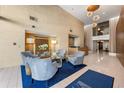 Bright and inviting lobby area featuring modern decor, comfortable seating, and stylish lighting fixtures at 905 Juniper Ne St # 708, Atlanta, GA 30309