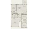 Layout showing Owner's Suite, Gathering Room, Kitchen, and two additional bedrooms, two car garage, and patio at 470 Village Ln, Fairburn, GA 30213