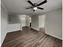 Spacious living room with new flooring, neutral walls, and great natural light at 2550 Stoney Brook Ne Ln, Marietta, GA 30062