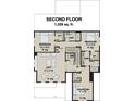 Second floor plan featuring three bedrooms, two bathrooms, a loft, and walk-in closets for ample storage at 6821 Phillips Mill Rd, Douglasville, GA 30135