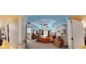 Spacious bedroom with a tray ceiling, a large bed, and an ensuite bathroom at 805 Pleasant Hill Nw Rd # 343, Lilburn, GA 30047