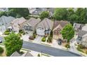 Aerial view of the homes in the neighborhood showcasing the well-maintained landscaping at 4230 Glen Vista Ct, Duluth, GA 30097