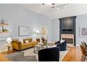 Inviting living room with a fireplace, modern decor, and wood flooring at 1026 Lester Se Ave, Atlanta, GA 30316