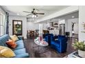 Inviting living room flowing into the kitchen with modern finishes at 1477 Spruce Se Dr, Smyrna, GA 30080