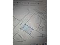 Property survey showing home's placement within lot and dimensions of lot lines at 4253 Hanes Dr, Decatur, GA 30035