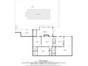 Detailed floor plan showcasing the layout of the home, including living spaces, bedrooms, and swimming pool at 2997 Happy Hollow Se Dr, Conyers, GA 30094