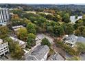Aerial view showcasing the building's location near a park and cityscape at 242 12Th Ne St # 14, Atlanta, GA 30309